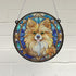 Pomeranian Stained Glass Effect Suncatcher